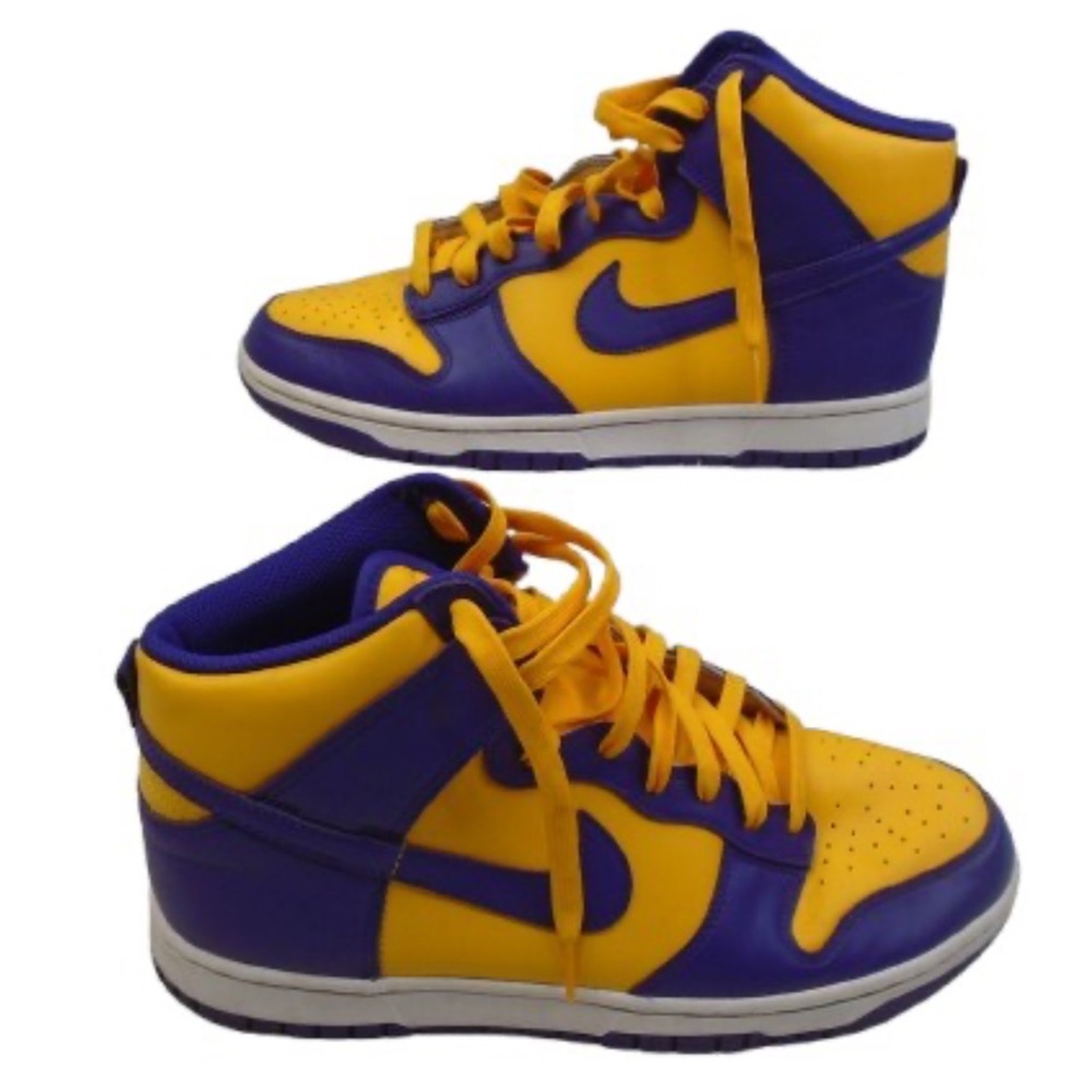 High Dunk Bold Purple and Yellow Sneakers Lakers